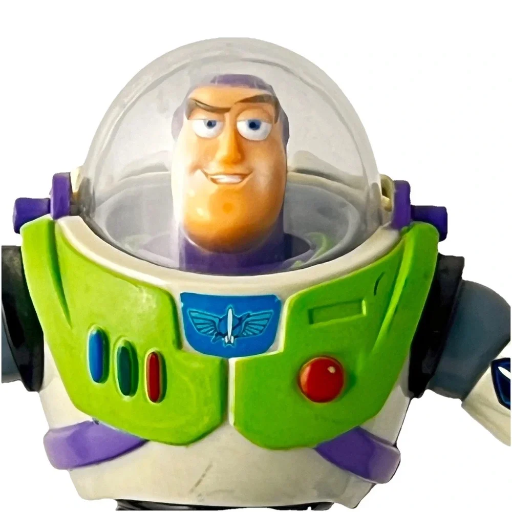 Disney Pixar Toy Story Buzz Lightyear Talking Coin Bank Works Thinkway Vintage